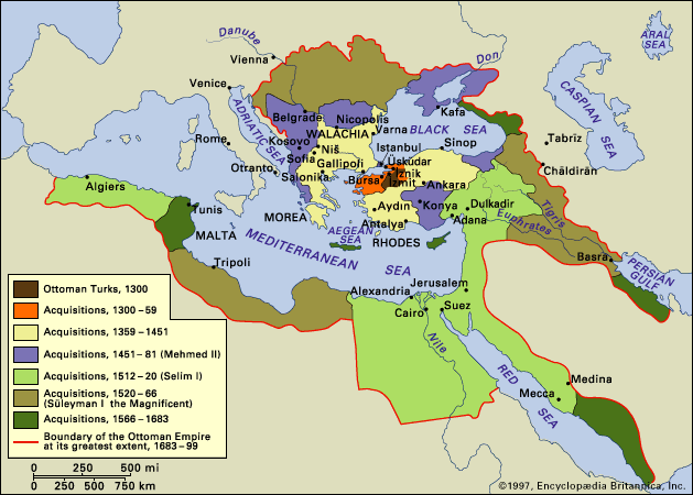 Expansion of the Ottoman Empire.