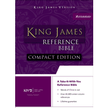 KJV Compact Reference Bible, Button Flap, Black
